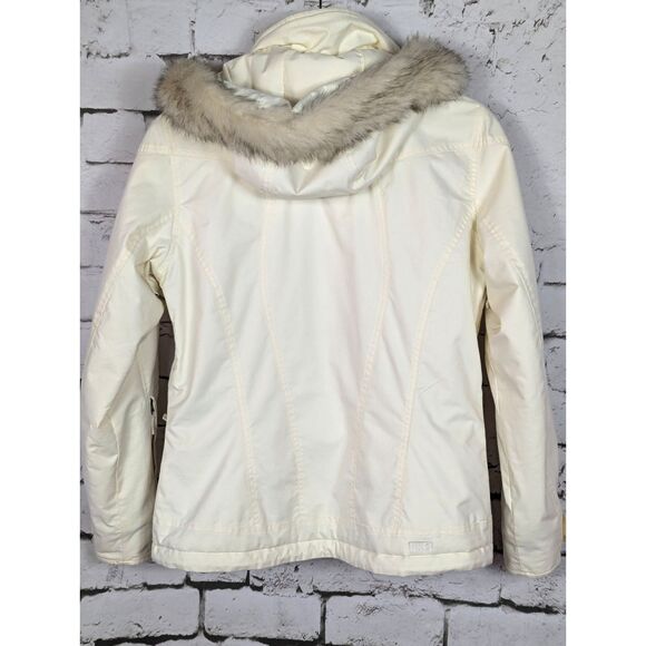 NILS Ski Snow Puffer Hooded Jacket Winter Sports Outdoors Pockets Cream Size 8 - Picture 6 of 14